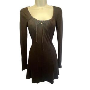 Wild Fable Sweater Knit Mini Dress Sweetheart Neckline Cottagecore Size Small
